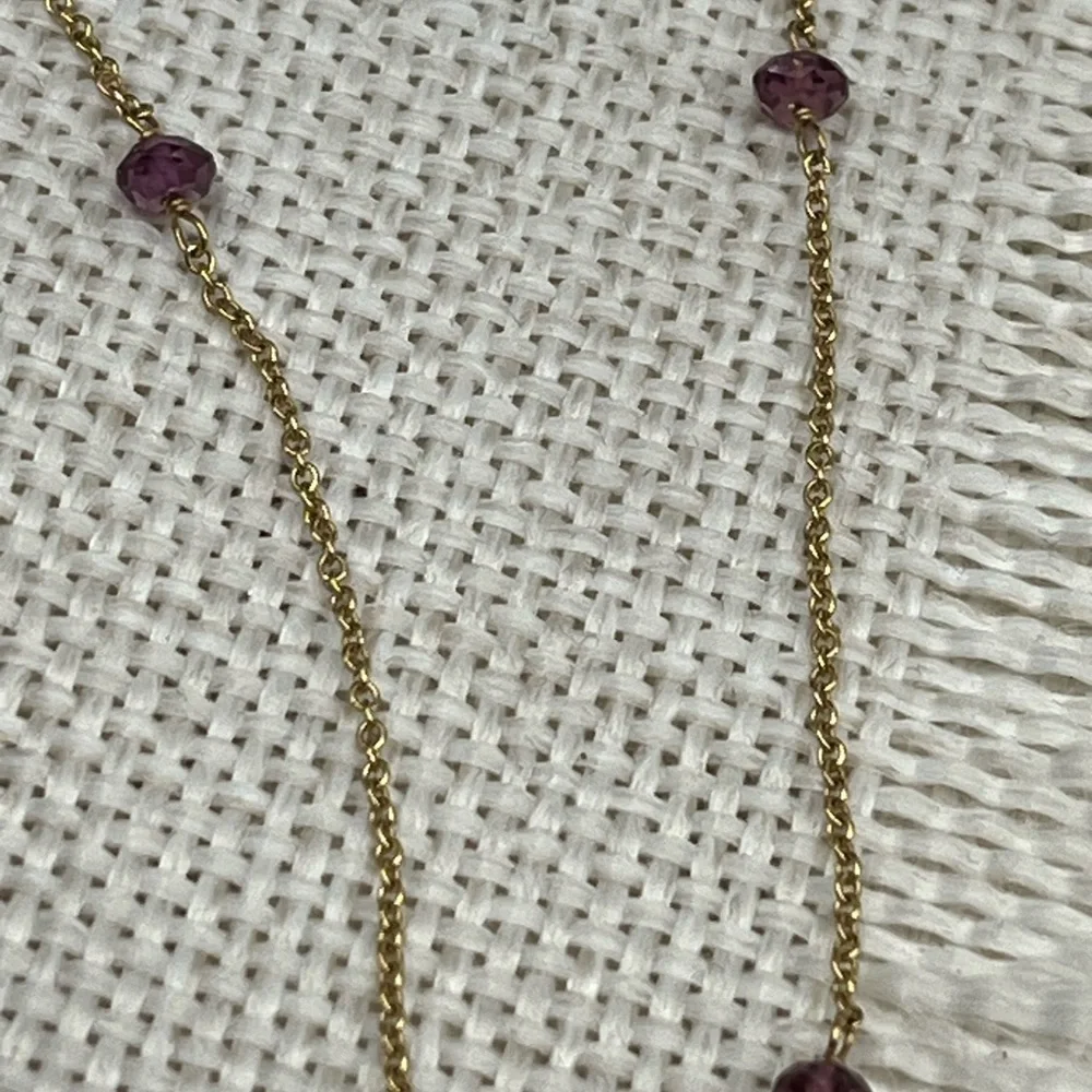 Vintage 14K Gold Carnelian & Amethyst Necklace – Rare Find - Picture 6 of 17